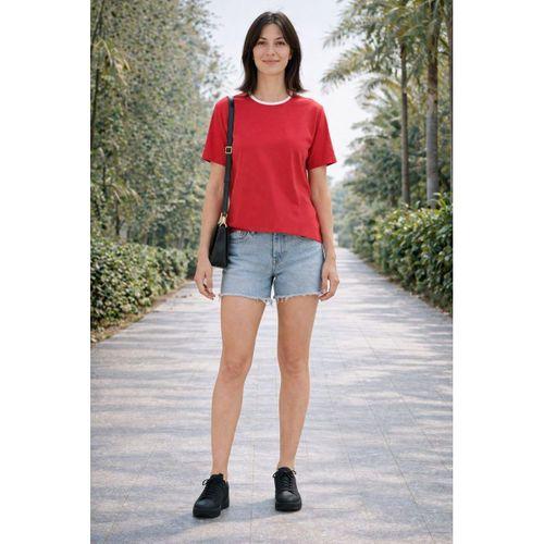 ALEXANDERGARDI Kontrast Yakalı Kadın T-shirt