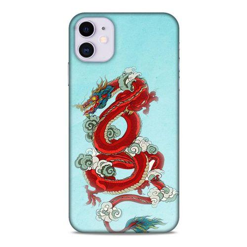 Apple Iphone 11 Kılıf Dragons (22) Tam Koruma Kılıfı Ejderha Dövme Kırmızı