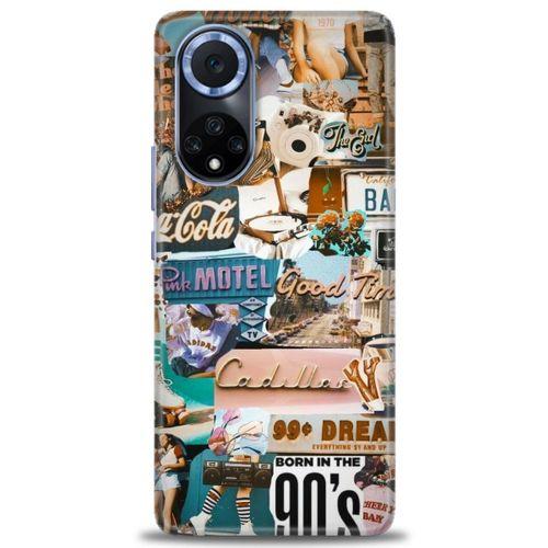 Huawei Nova 9 Kılıf HD Baskılı Kılıf - Pink Motel + Tam Ekran Koruyucu