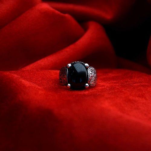 Sırlı Lale Kalem İşçilik Erkek Yüzük