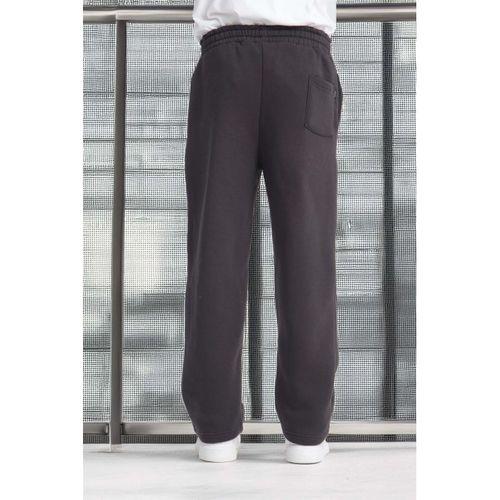 Baggy Kalıp 3 İplik Şardonlu Erkek Eşofman Altı - Füme