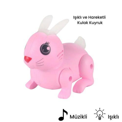 Pilli Tavşan Figür - Sesli Hareketli - 99777-1 - Pembe
