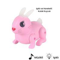 Pilli Tavşan Figür - Sesli Hareketli - 99777-1 - Pembe