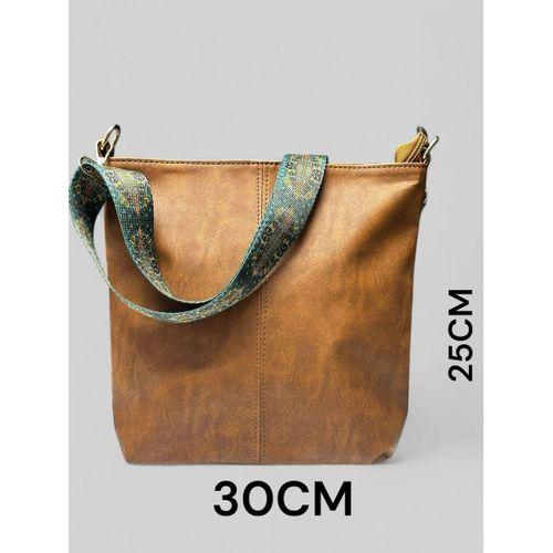 VELSE Suni Deri Bayan Omuz Çantası