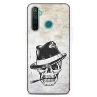 Lopard Oppo Realme 5 Pro Uyumlu Kılıf Tattoo's (24) Darbe Emici Kılıf Şapkalı İskelet
