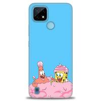 Realme C21 Kılıf HD Baskılı Kılıf - SpongeBob + Tam Ekran Koruyucu