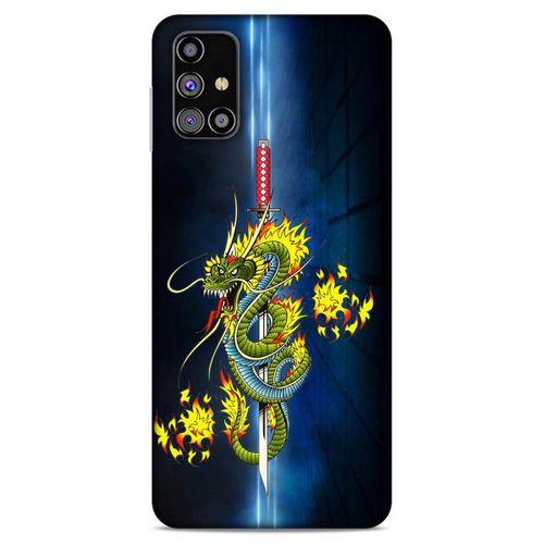 Lopard Samsung Galaxy M31s Uyumlu Kılıf Tattoo's (2) Kabı Ejderha Dövmesi