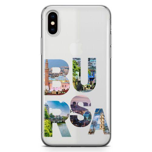 Apple iPhone XS Kılıf Bursa Gezi Arka Kapak Koruma Desenli Full Koruyucu