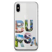 Apple iPhone XS Kılıf Bursa Gezi Arka Kapak Koruma Desenli Full Koruyucu
