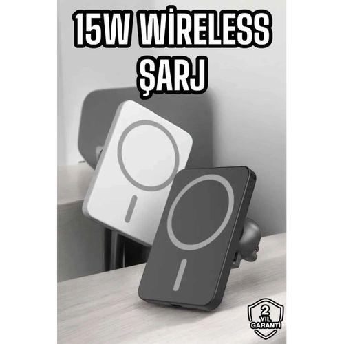 İos Uyumlu Manyetik Tasarım Magsafe İphone 12/13/14/15 Araç Şarjı