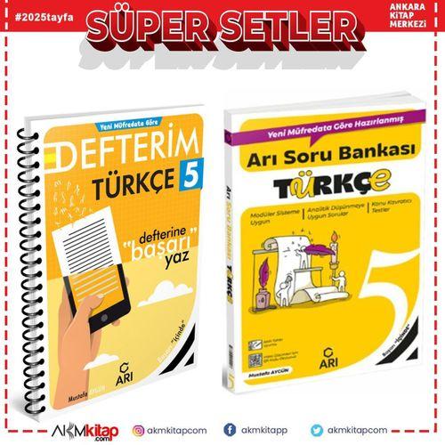 Arı Yayınları 5.Sınıf Türkçe Defteri ve Soru Bankası Seti 2 Kitap