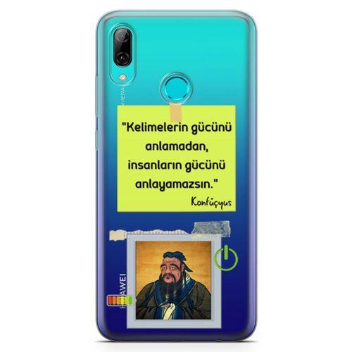 Huawei Y7 2019 Kılıf Caps Konfucyus Arka Kapak Koruma Desenli Full Koruyucu