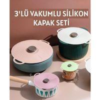 3'lü Vakumlu Silikon Kapak Seti