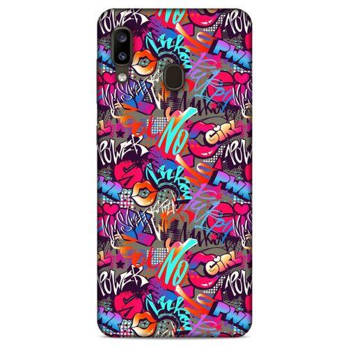 Graffitix (8) Desenli Silikon Kapak Samsung Galaxy A20 Kılıf