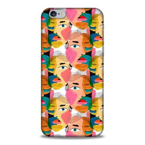 Lopard Apple Iphone 6S Uyumlu Kılıf Sürreal Yüzler ♀ (6) Silikon Kılıf Desenli