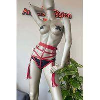 Püskül Detaylı Şık Kırmızı Harness