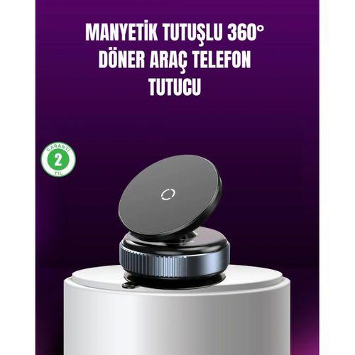 Araç İçi Manyetik Telefon Tutucu 360° Döner Vakumlu Stand