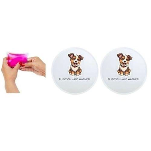 Sevimli Köpek Cep Sobası,El Isıtıcı,2 Adet Sıcak Su Torbası Pvc  9Cm