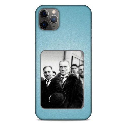 Apple Iphone 11 Pro Max Kılıf Atatürk (34) Slim Armor Kılıf Açık Mavi