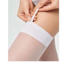 Beyaz Düz Jartiyer Çorabı