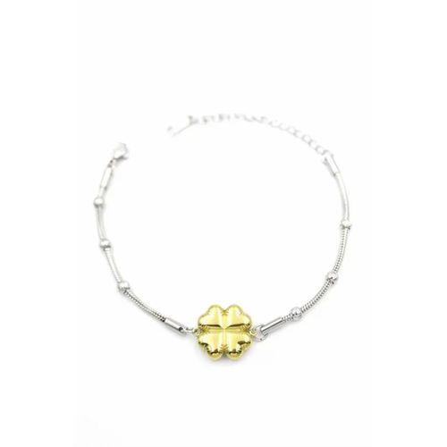 Yonca Zincir Bileklik - Altın