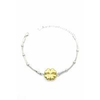 Yonca Zincir Bileklik - Altın