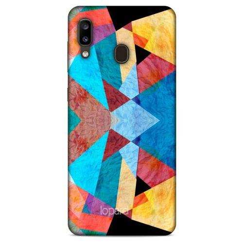 Samsung Galaxy A20 Kılıf Pastel Renkler (25) Antişok Kapak Mavi Sarı