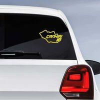 Çankırı İli 18 Plaka Kodu Memleket Yarış Pisti Sticker - Oto Araba Etiket, Aksesuar, Tuning Sarı