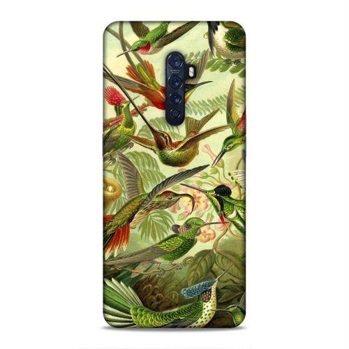 Oppo Reno 2 Kılıf Suluboya Trochilus Arka Kapak Silikon Koruma Full Koruyucu