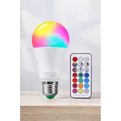 Renk Değiştirebilen Rgb Işıklı Led Ampul A+enerji 10 Watt Led Işık
