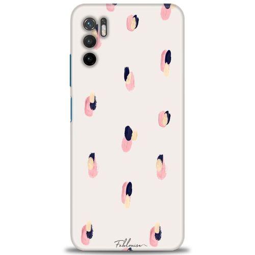 Xiaomi Redmi Note 10 5G Kılıf HD Baskılı Kılıf - Pembe Lacivert + Tam Ekran Koruyucu