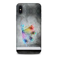 Apple iPhone XS Kılıf Desenli Özel Seri Tüyler (38) Neo Hybrid Kılıf