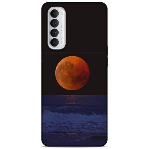 Lopard Oppo Reno 4 Pro Uyumlu Kılıf Gece'S (38) Neo Hybrid Kılıf Kızıl Ay