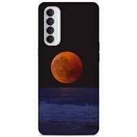 Lopard Oppo Reno 4 Pro Uyumlu Kılıf Gece'S (38) Neo Hybrid Kılıf Kızıl Ay