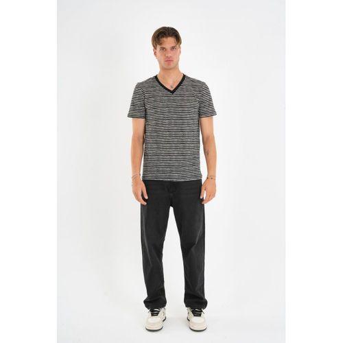 ALEXANDERGARDI V Yaka Çizgili T-shirt