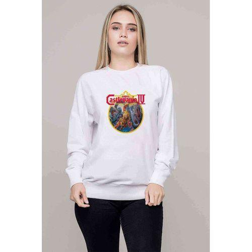 Castlevania Super Castlevania IV Baskılı Beyaz Kadın Sweatshirt