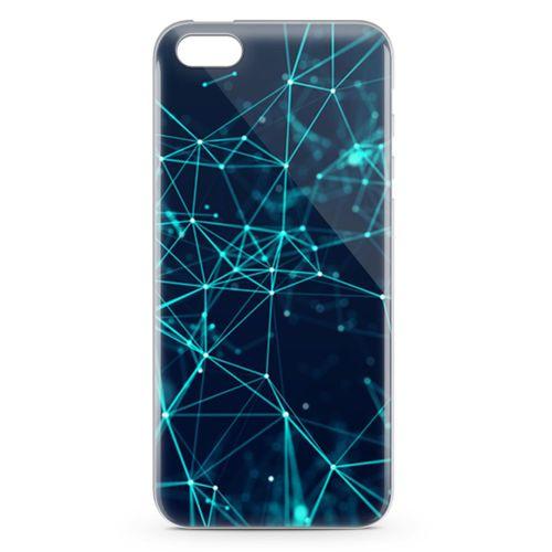 Apple iPhone 5s Kılıf Yeşil Ağ Arka Kapak Koruma Desenli Full Koruyucu