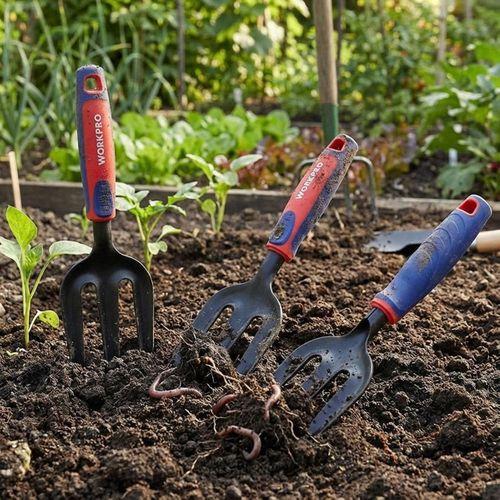 WORKPRO WP331027 290x82mm Çelik Profesyonel Mini Bahçe Çatalı