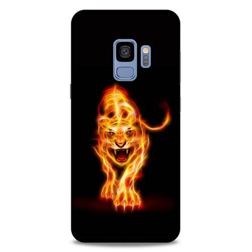 Lopard Samsung Galaxy S9 Uyumlu Kılıf FireX (27) Tasarımlı Kılıf Ateşten Kaplan