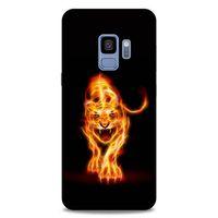 Lopard Samsung Galaxy S9 Uyumlu Kılıf FireX (27) Tasarımlı Kılıf Ateşten Kaplan