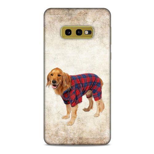 Samsung Galaxy S10e Kılıf Köpek Kıyafetleri (47) Crystal Flex Kılıf Golden Gömlek