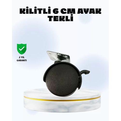 6 Cm Kilitli Tekerlek Ayak Tek Adet