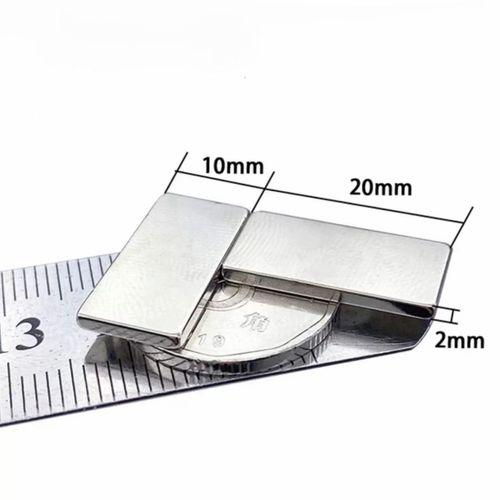 100 Adet 20x10x2 Mm Neodyum Mıknatıs Köşeli Magnet N35 Nikel Kaplama Güçlü Kaliteli Dayanıklı