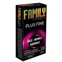 Family Plus Fine - Süper İnce, Renkli Ve Meyve Aromalı - Renkli Geceler Prezervatif