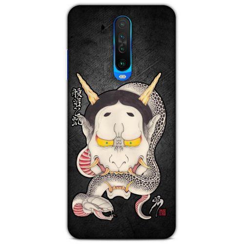 Lopard Xiaomi Redmi K30 5G Uyumlu Kılıf Tattoo's (50) Shockproof Kılıf Hannya Kijo Dövme