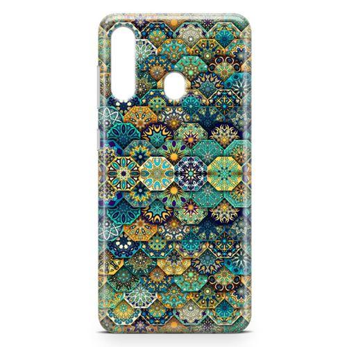 Samsung Galaxy A20s Kılıf Sekizgen Motifler Arka Kapak Koruma Desenli Full Koruyucu