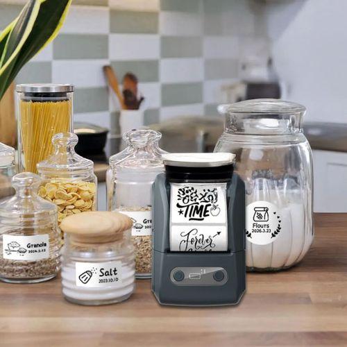 Beyaz Kablosuz Portatif Etiket Yazıcısı