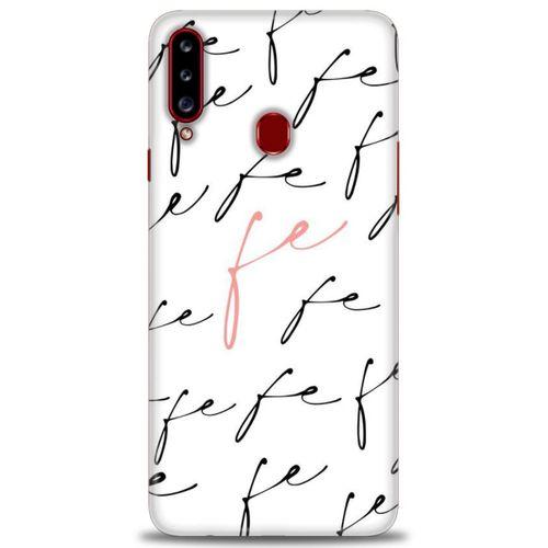 Samsung Galaxy A20S Kılıf HD Baskılı Kılıf - Fe + Tam Ekran Koruyucu