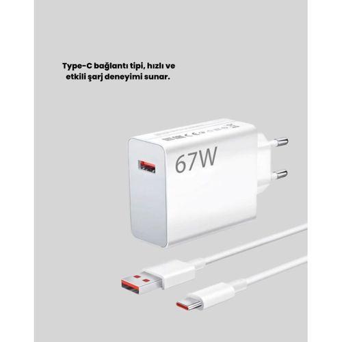 67 Watt Type C Hızlı Şarj Başlık Black Shark Uyumlu Yeni Nesil
