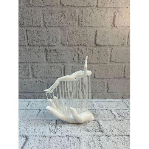 3d El Formlu İnsan Figürü Beyaz Modern Ev Ve Ofis Dekoru